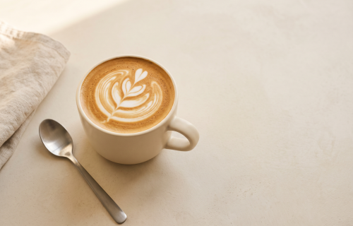 Flat White mit Latte Art